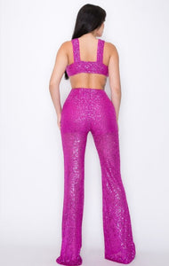 Jump in sequence jumpsuit