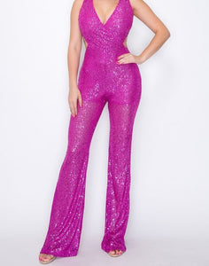 Jump in sequence jumpsuit